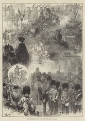 Der Erntedanktag, was man aus einem Fenster sah